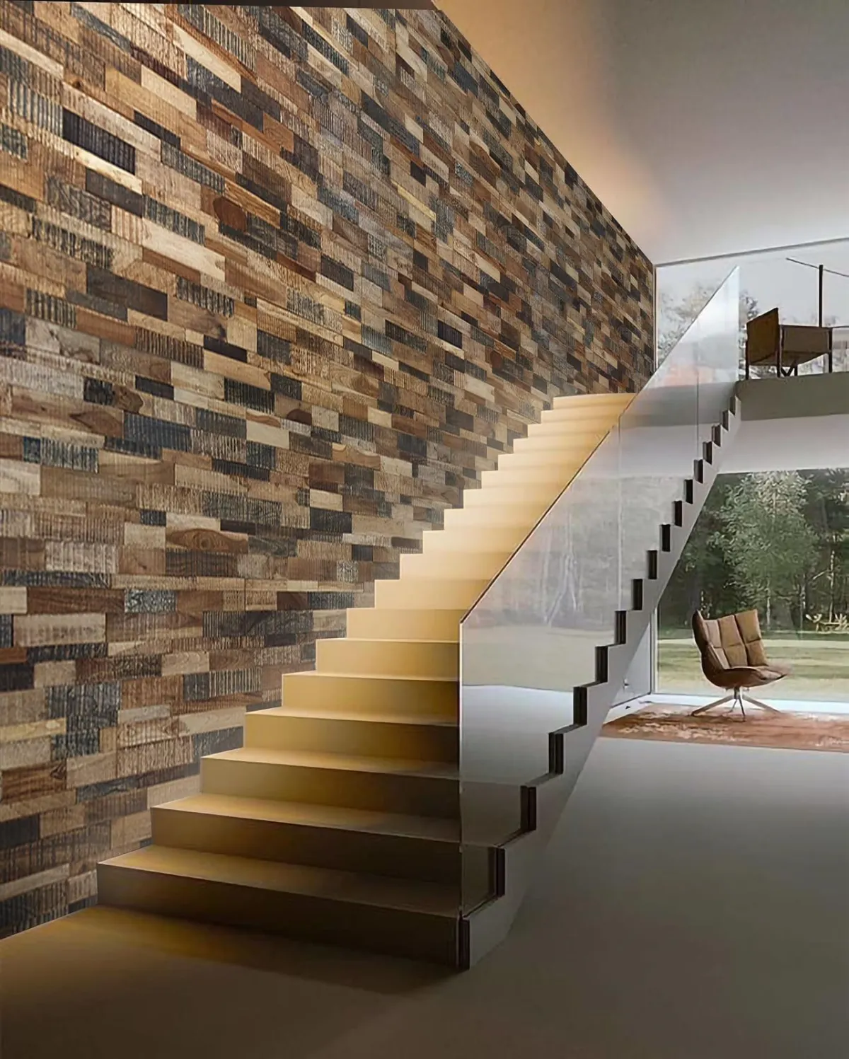 Duplex staircase railing